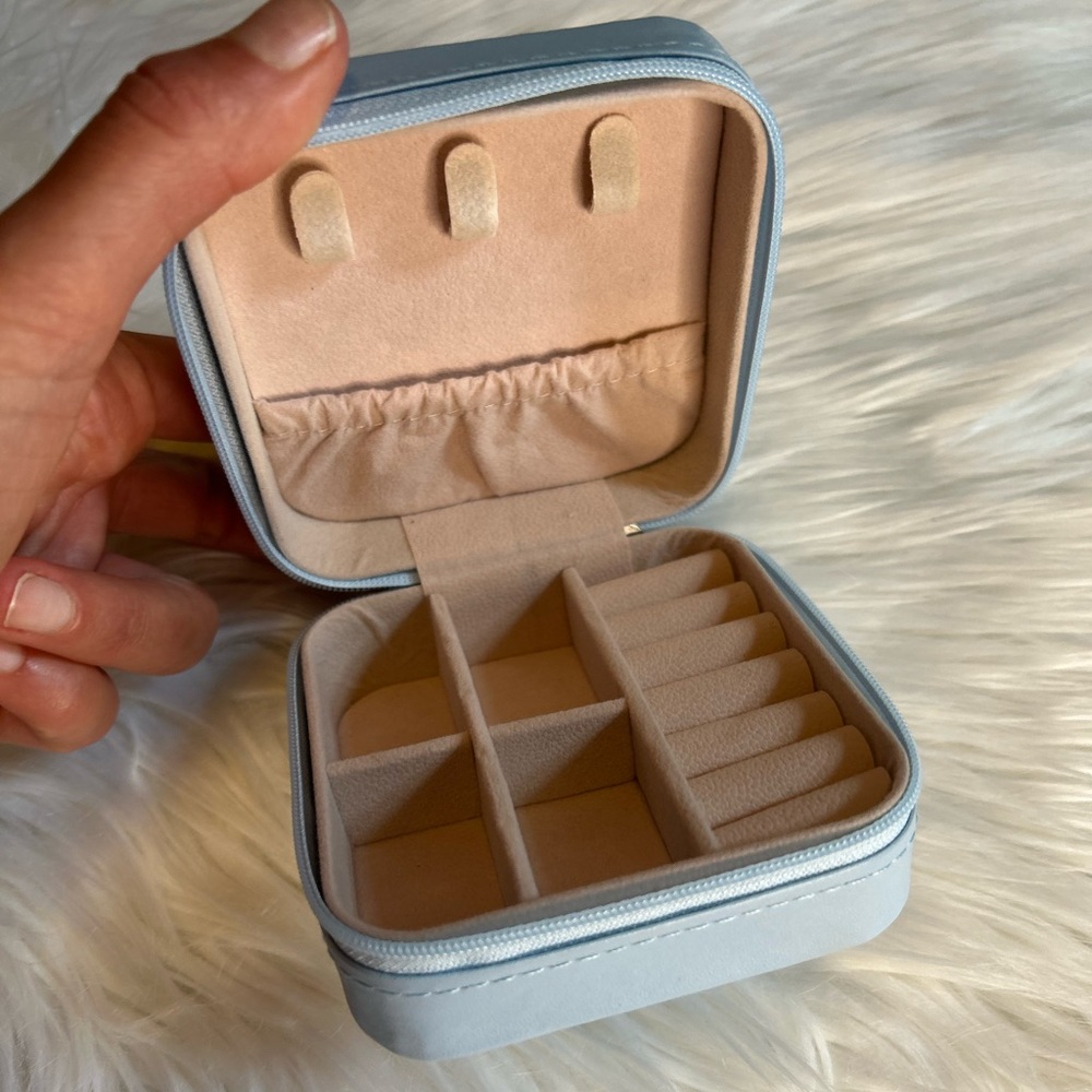 Light Blue Travel Jewelry Box
